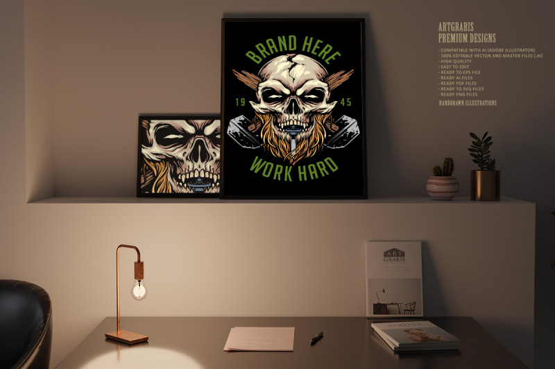 hard-work-skull-mascot-logo-mascot-illustrations