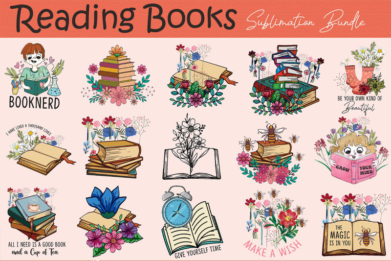 reading-books-sublimation-bundle