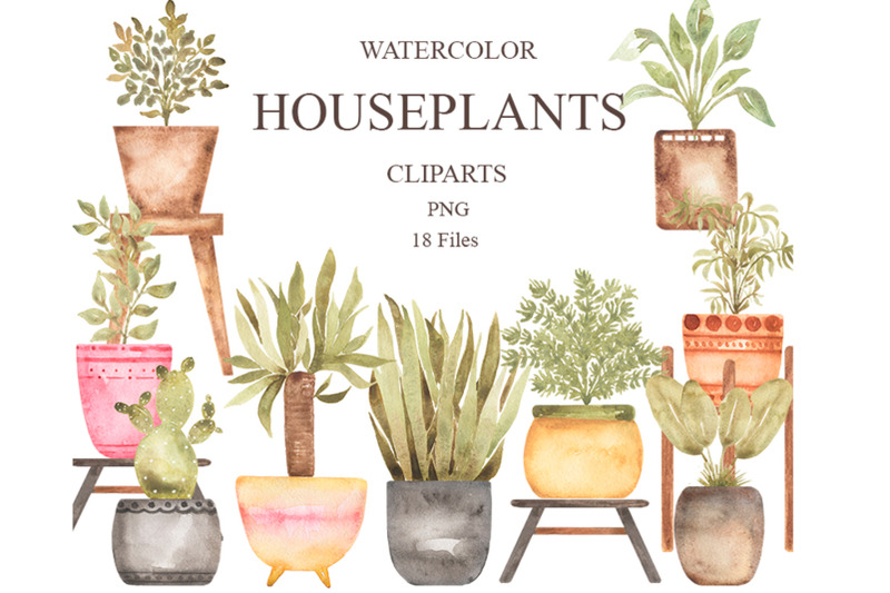 watercolor-houseplants-clipart-set