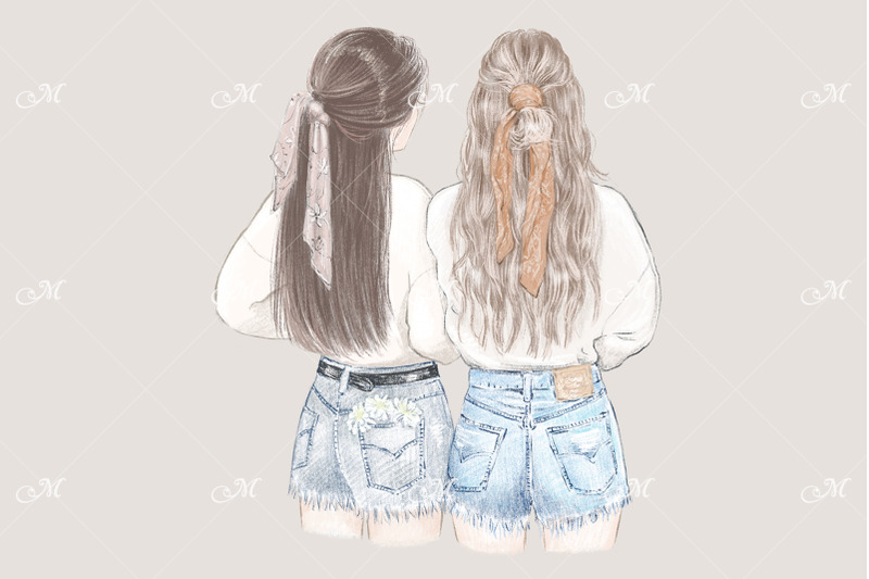 best-friends-in-sweatshirts-illustration