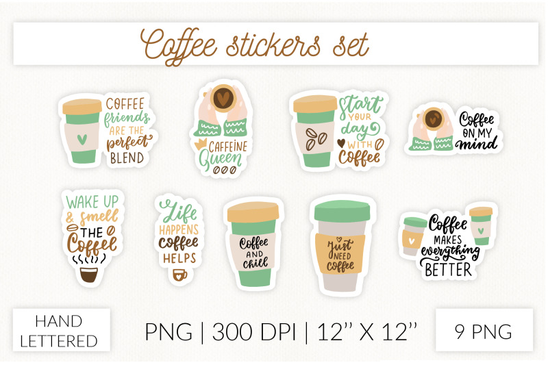 coffee-stickers-funny-coffee-quotes-sticker-pack