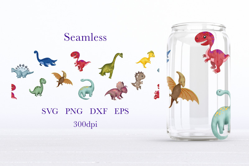 dinosaur-libbey-glass-can-wrap-svg-dino-sublimation-for-kids