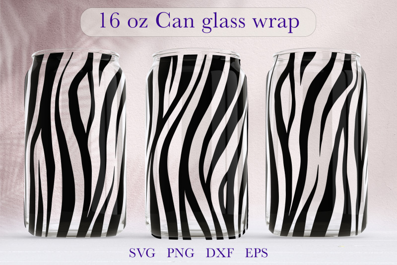 zebra-print-libbey-can-glass-full-wrap-beer-glass-can-png