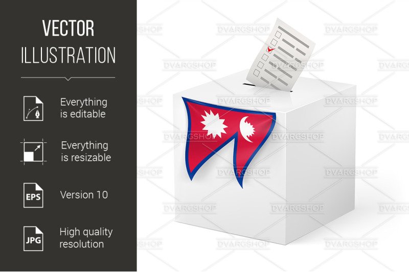 ballot-box-with-voicing-paper-nepal