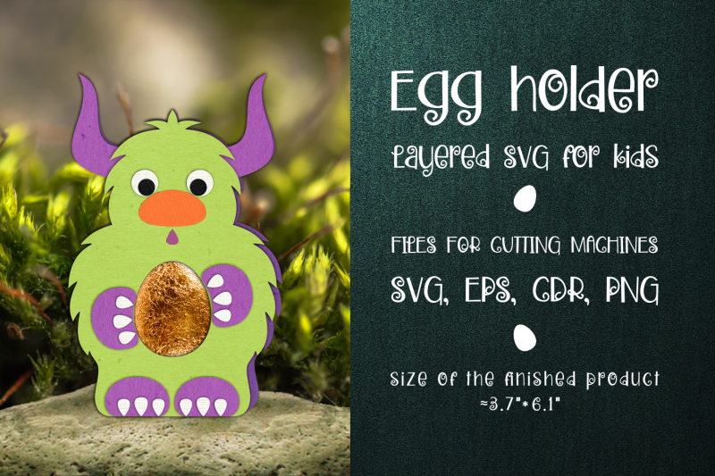 horned-monster-chocolate-egg-holder-template