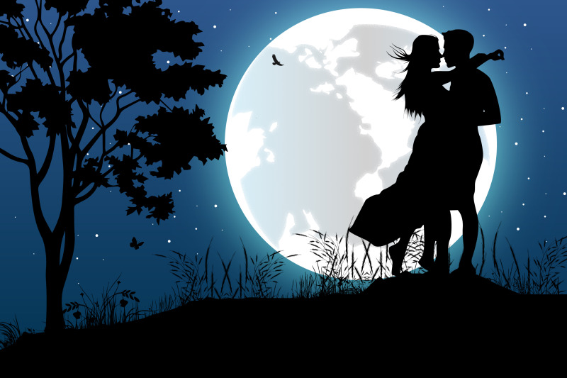 cute-couple-fall-in-love-silhouette