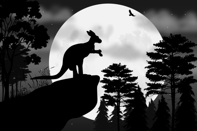 cute-kangaroo-and-moon-silhouette
