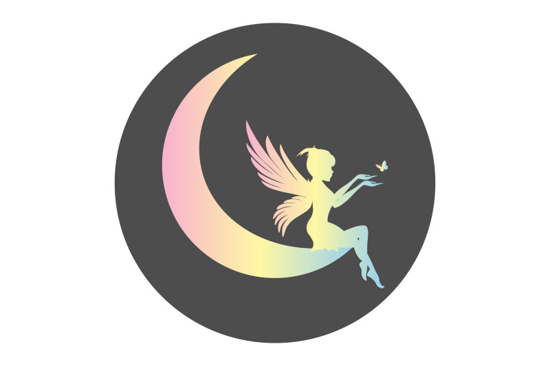 cute-fairy-and-moon-silhouette