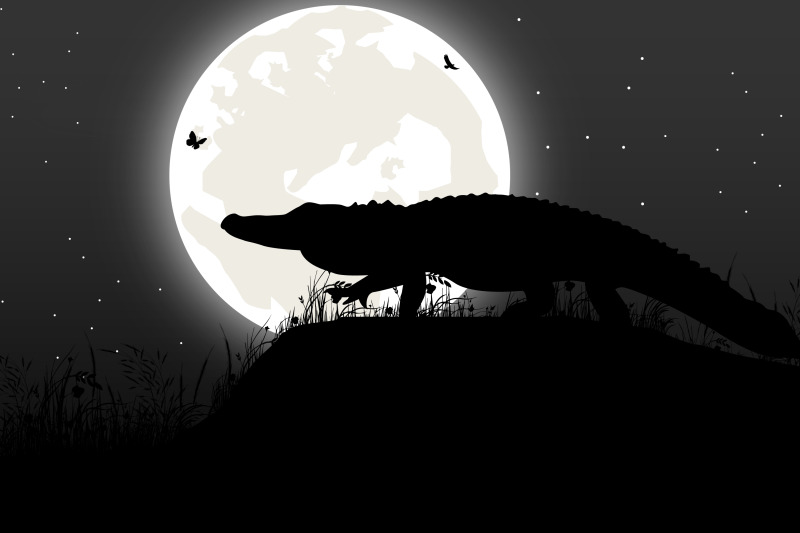 cute-crocodile-and-moon-silhouette