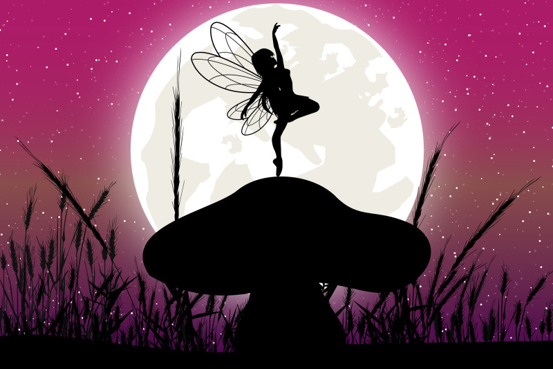 cute-fairy-and-moon-silhouette