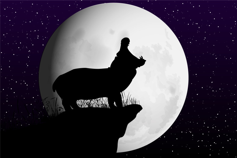 cute-hippo-and-moon-silhouette