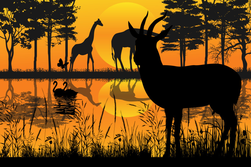 cute-antelope-silhouette