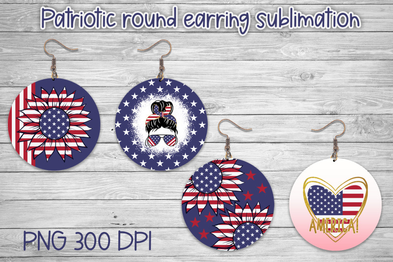round-earring-sublimation-patriotic-sublimation