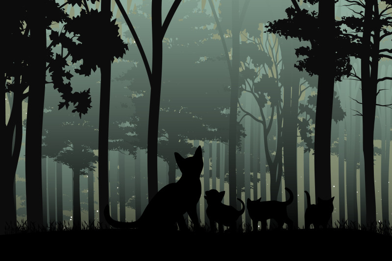 cute-cat-in-jungle-silhouette