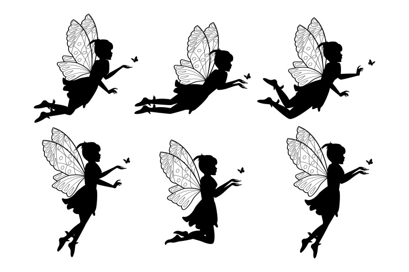 cute-fairy-and-butterfly-silhouette