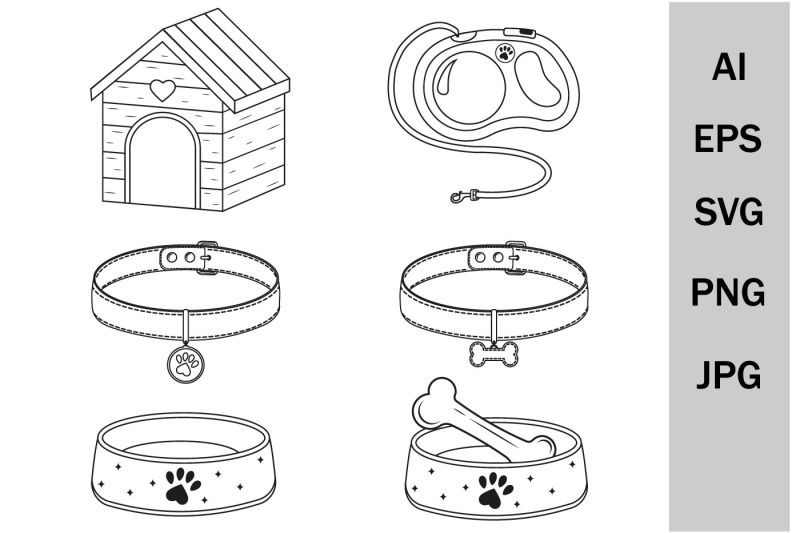 set-on-the-theme-of-cats-and-dogs-pets-svg-contour-doodle