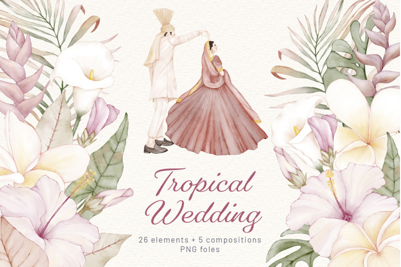 tropical-summer-clipart-exotic-flower-boho-wedding-floral-border