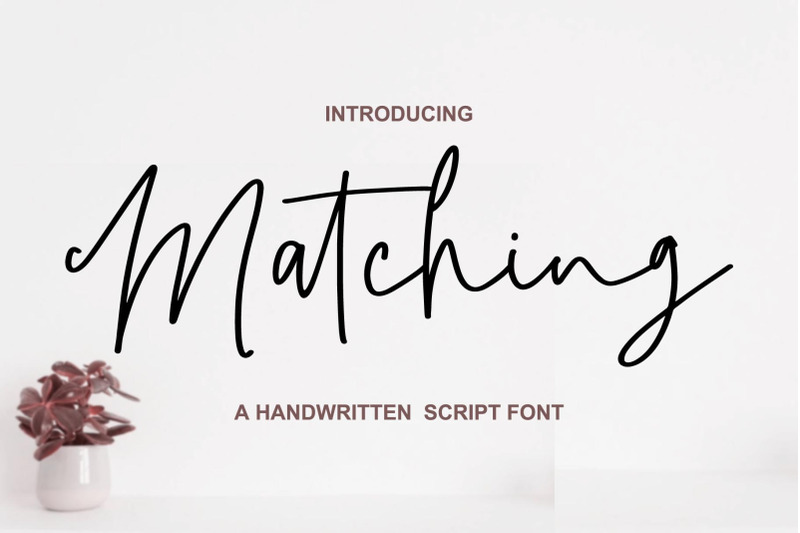 matching-handwritten-font