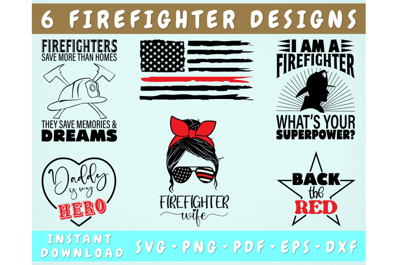 firefighter-svg-bundle-6-designs-firefighter-shirt-svg-png