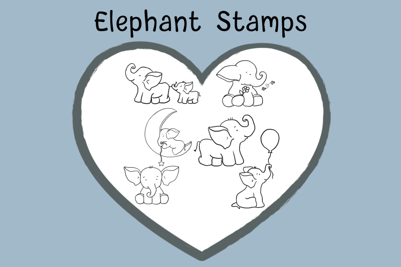 procreate-baby-elephant-coloured-pencils-x-26-brushes