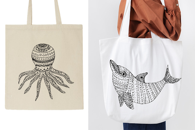 sea-animals-t-shirt-design-doodles-svg-underwater-set
