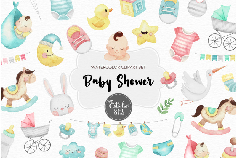 baby-shower-clipart-baby-watercolor-digital-clipart-nursery