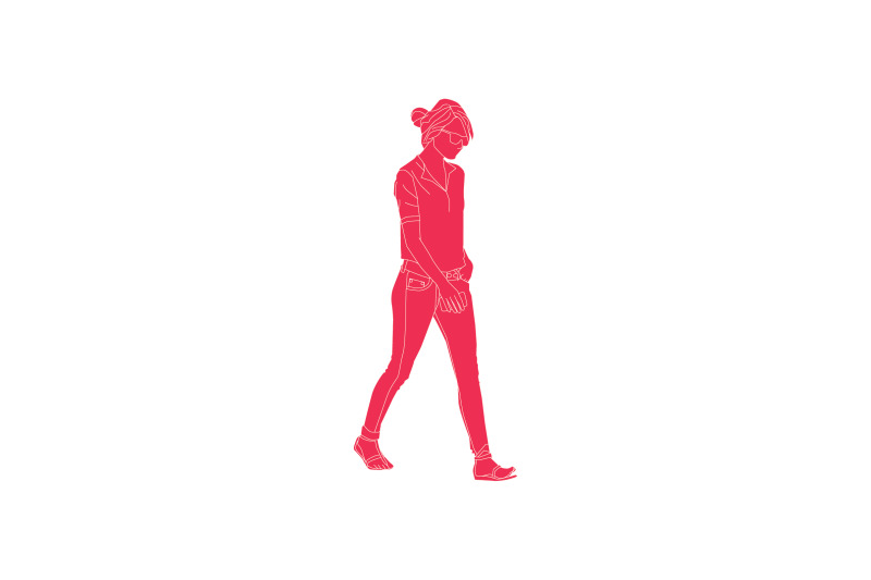 vector-illustration-of-casual-women-walking-on-the-sideroad