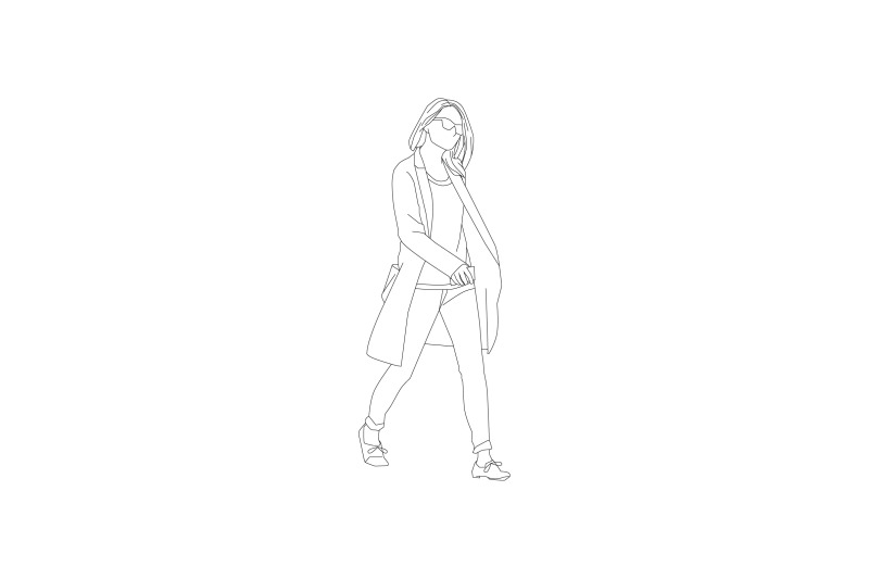 vector-illustration-of-fashionable-women-walking-on-the-sideroad