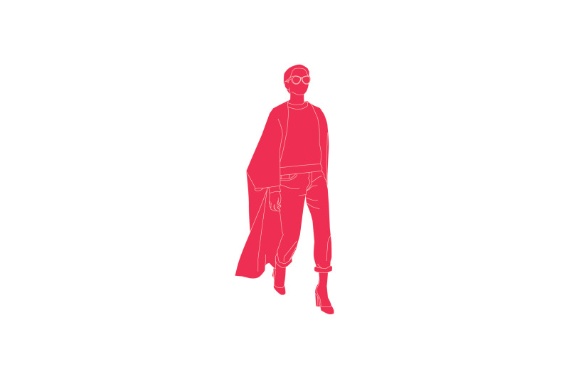 vector-illustration-of-fashionable-nbsp-women-walking-on-the-sideroad