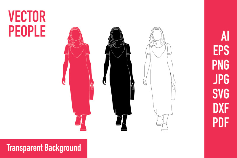 vector-illustration-of-elegant-women-walking-on-the-sideroad