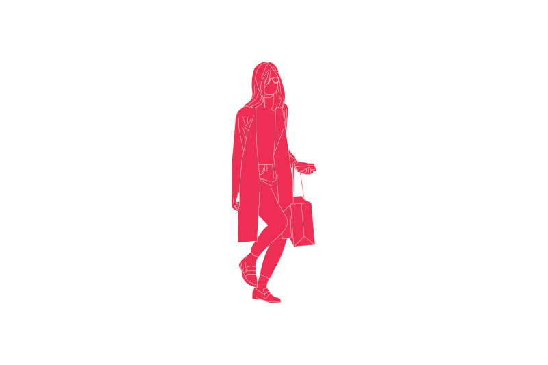 vector-illustration-of-casual-women-walking-on-the-sideroad