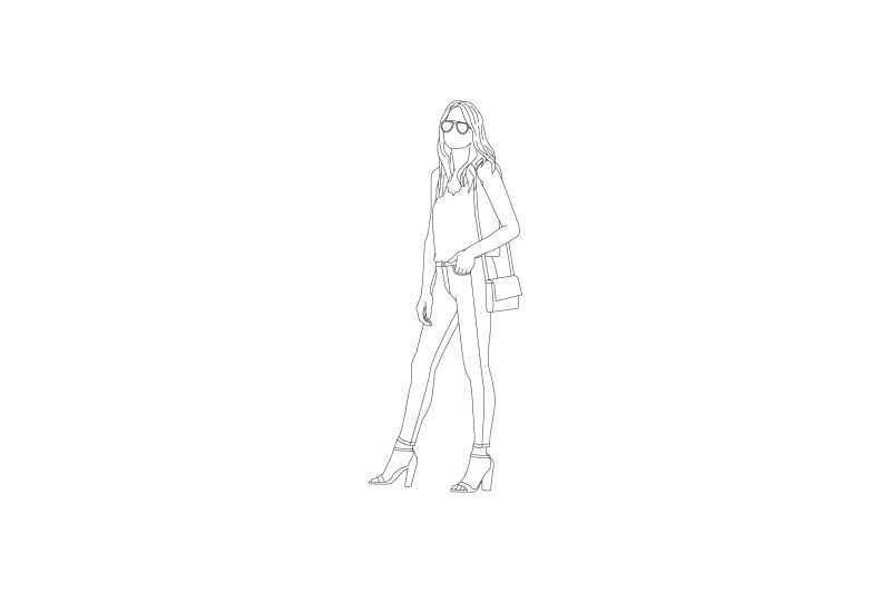 vector-illustration-of-casual-women-posing-nbsp-on-the-sideroad