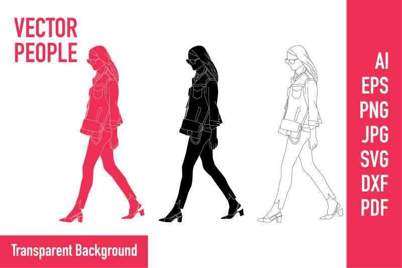 vector-illustration-of-casual-women-walking-on-the-sideroad