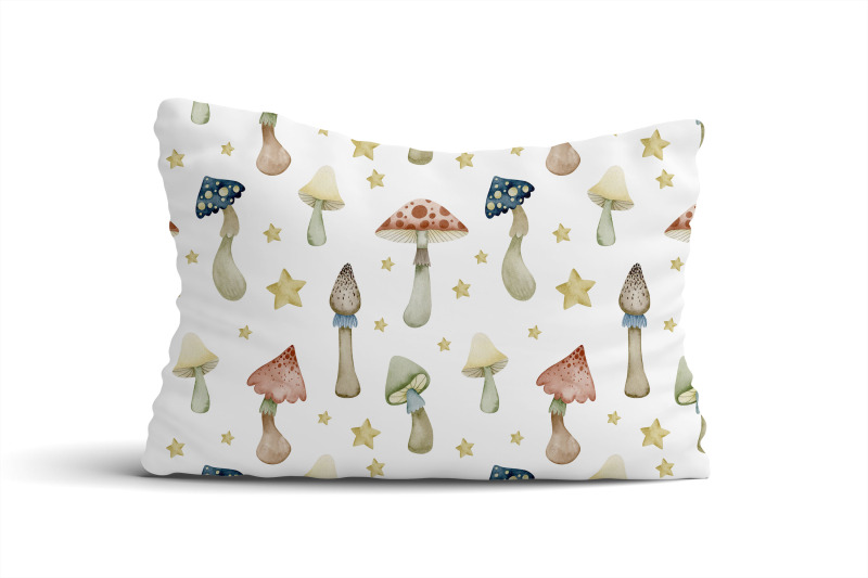 watercolor-mushrooms-seamless-patterns