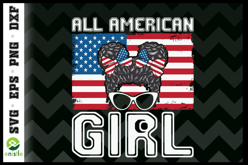 all-american-girls-messy-bun-4th-of-july