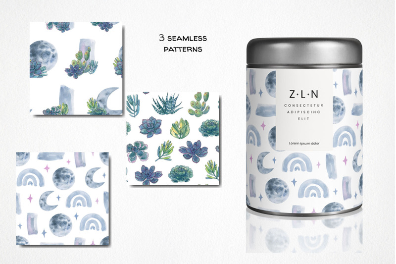 watercolor-succulent-cactus-clipart-unicorn-mythical-plant-png