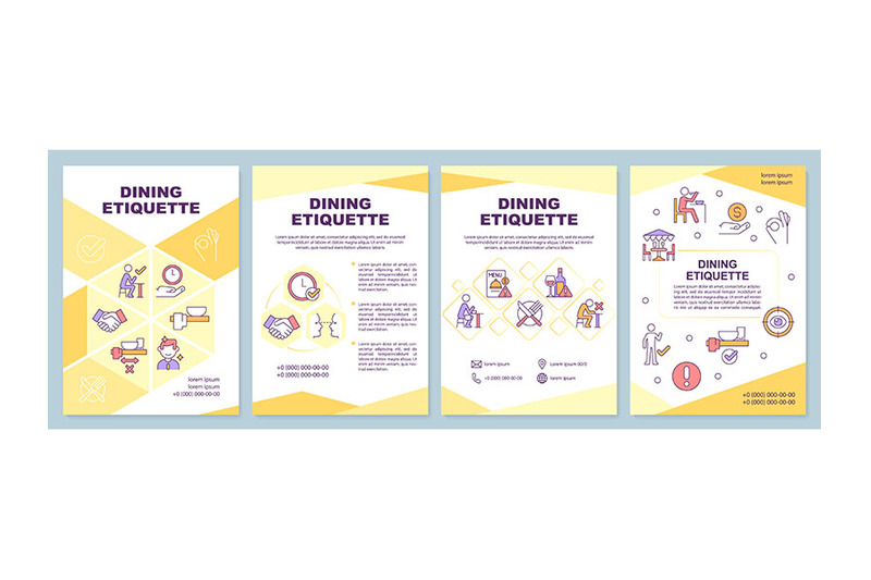 dining-etiquette-brochure-template