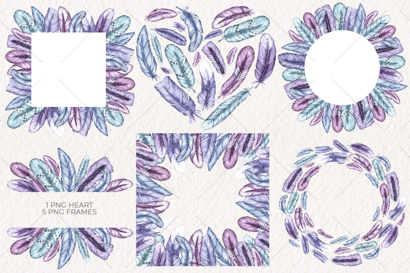 watercolor-feathers-watercolor-clipart-png