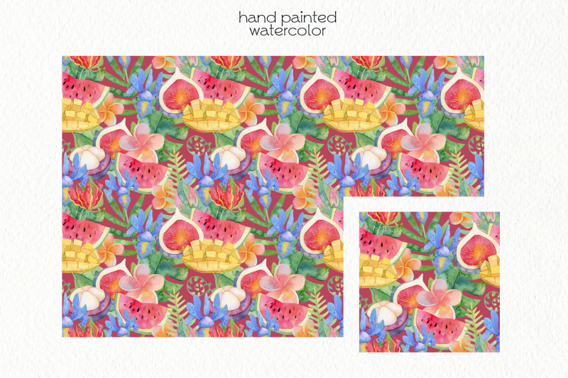 watercolor-tropics-seamless-patterns