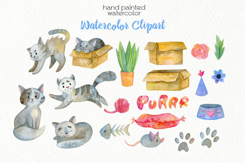 watercolor-cats-clipart-png-files