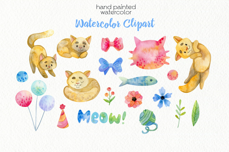 watercolor-cats-clipart-png-files