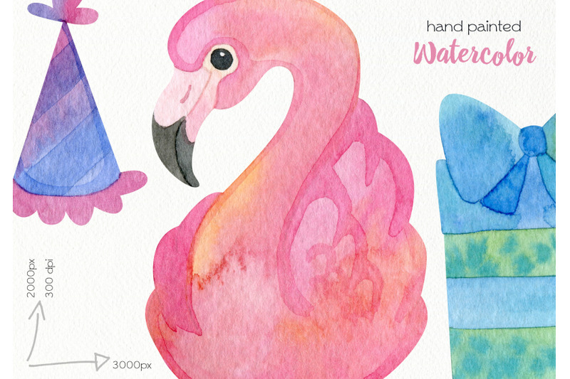 watercolor-flamingo-party-clipart-png-files