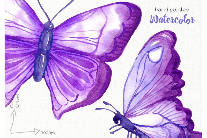 watercolor-purple-butterflies-png-files