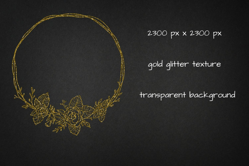 gold-glitter-laurels-clipart