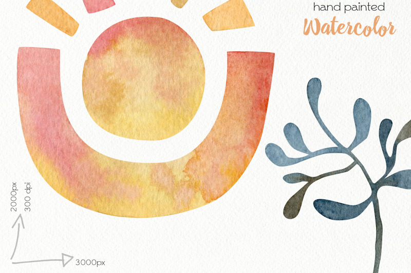 watercolor-boho-clipart-png-files