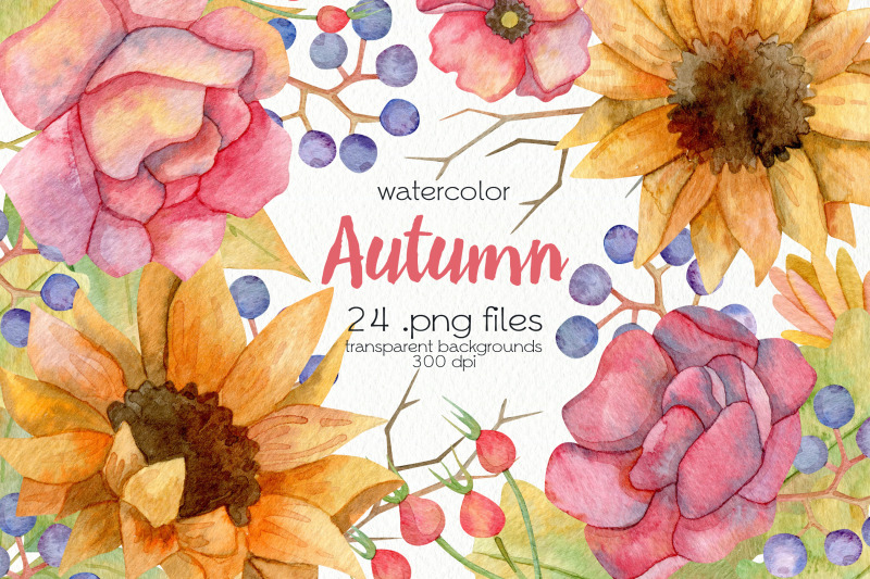 watercolor-autumn-flowers-png-files