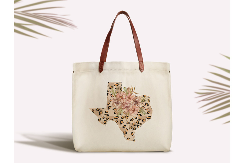 floral-texas-state-map-sublimation-clipart-png-file