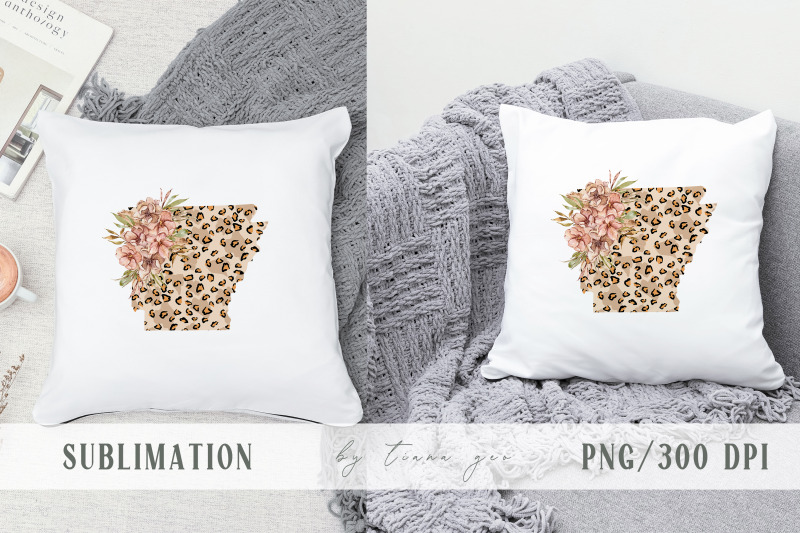 floral-arkansas-state-map-sublimation-clipart-png-file