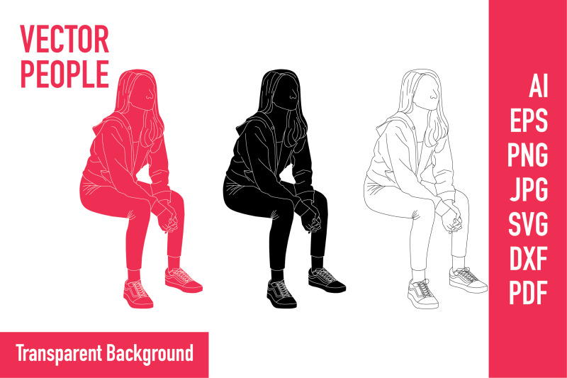 vector-illustration-of-casual-women-sitting-on-the-sideroad