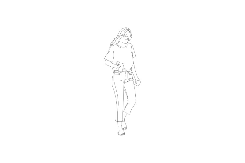 vector-illustration-of-casual-women-walking-on-the-sideroad